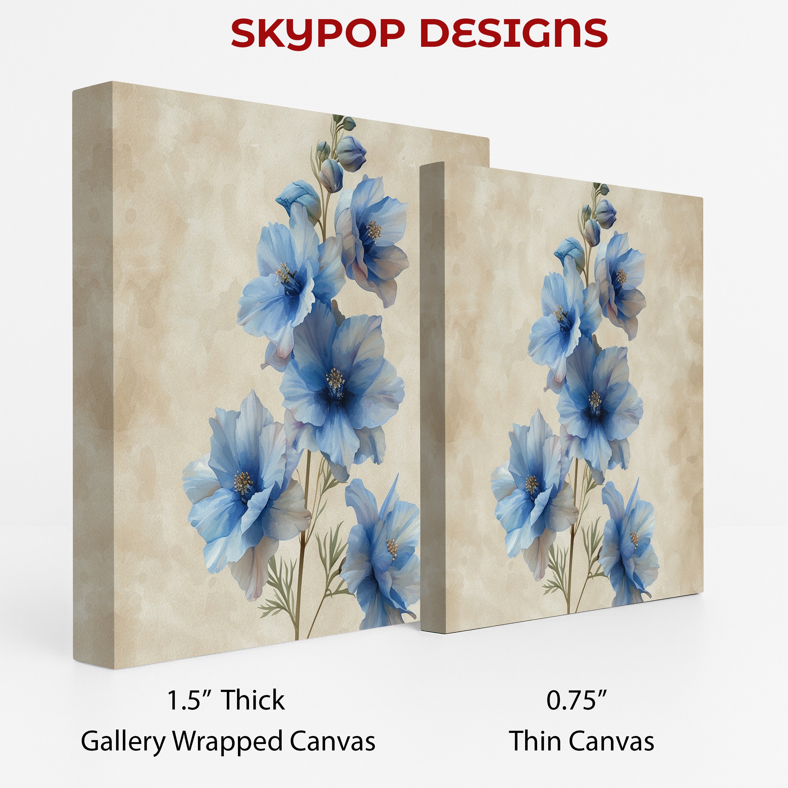 2.jpg Delphinium Blooms Art