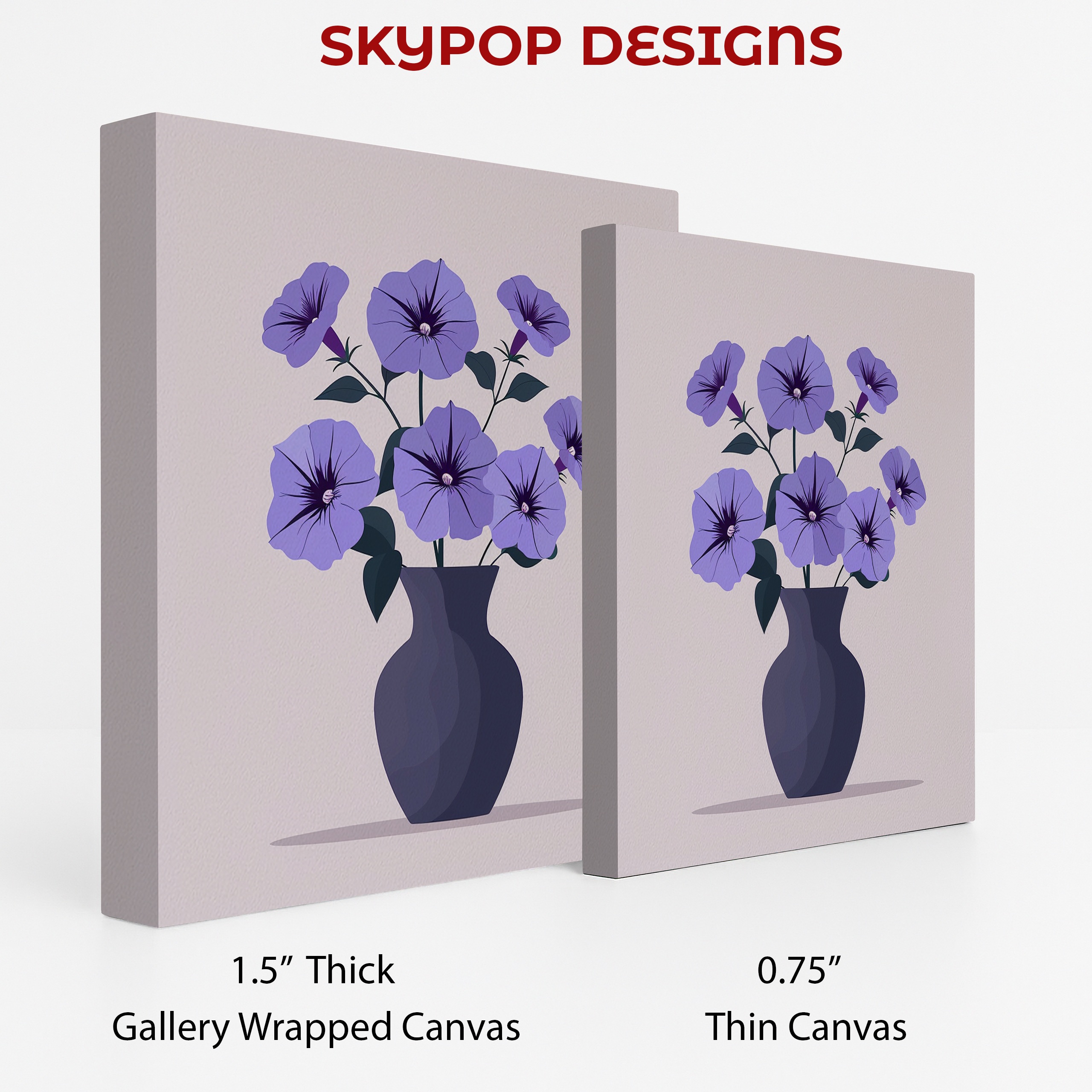 2.jpg Purple Petunias Vase Art