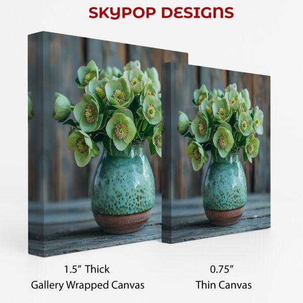 Hellebore Blooms Vase Art