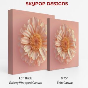 Peachy Dahlia Bloom Art