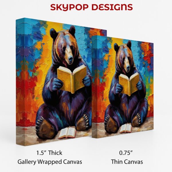 Bear Reading Book Art