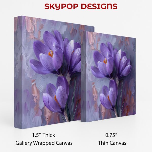 Purple Crocus Blooms Art