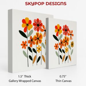 Retro Floral Burst Art