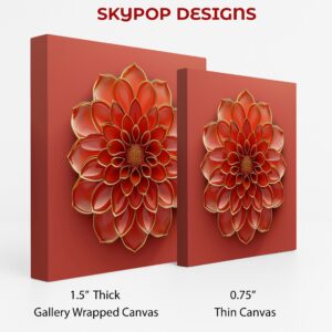 Red Dahlia Bloom Art