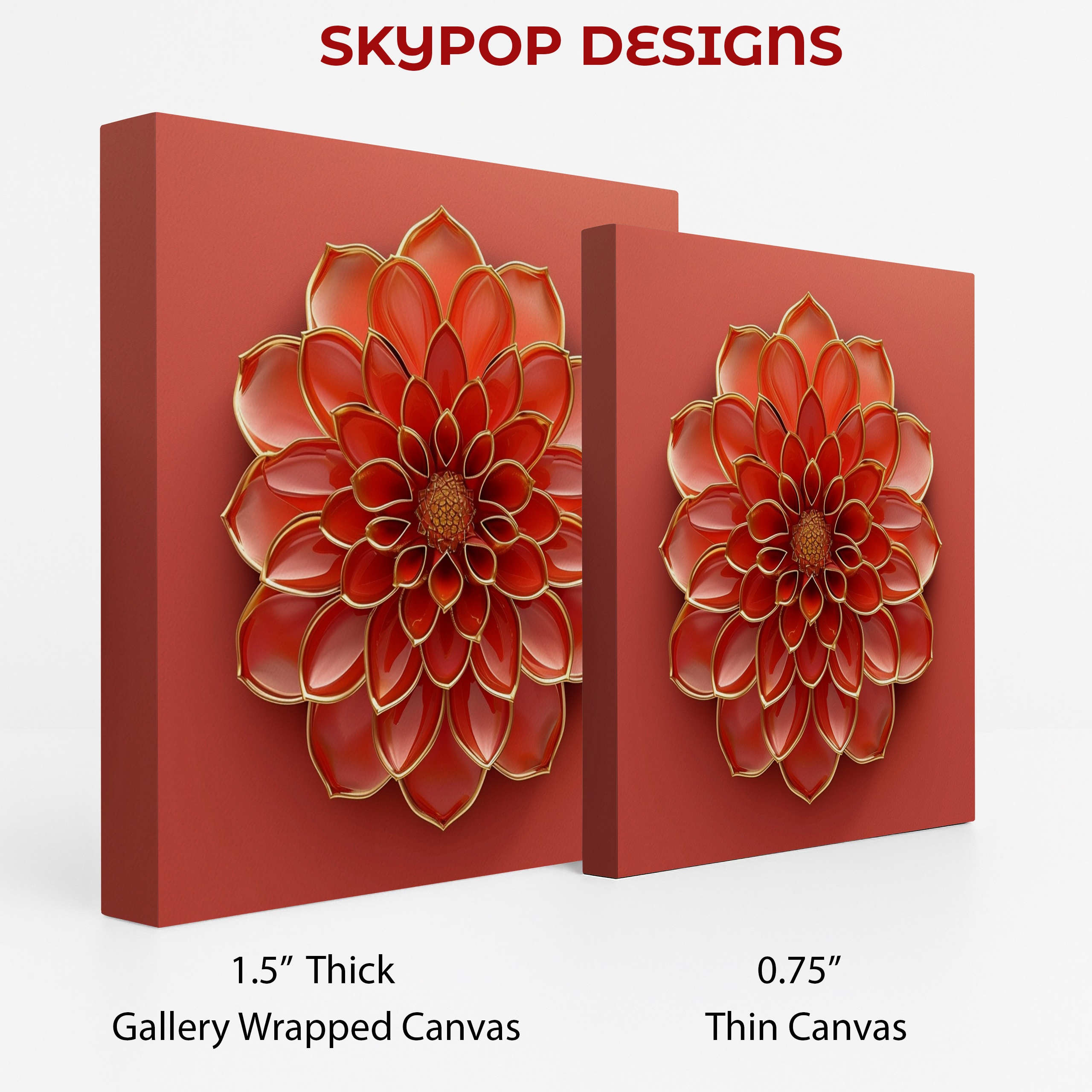 2.jpg Red Dahlia Bloom Art