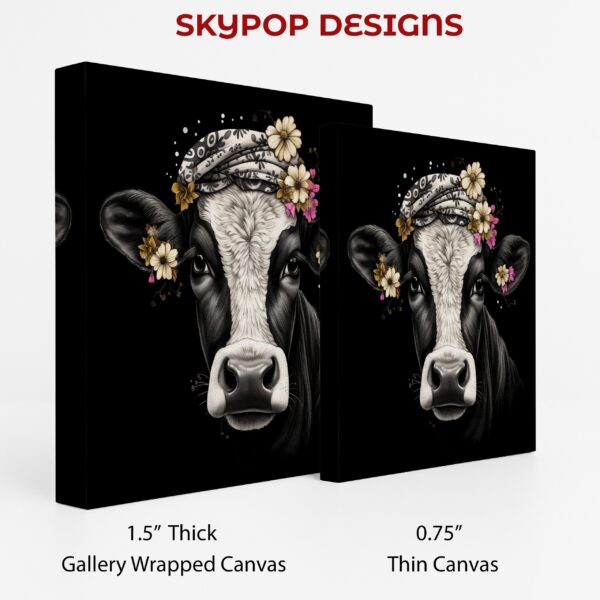 Highland Cow Floral Crown Art