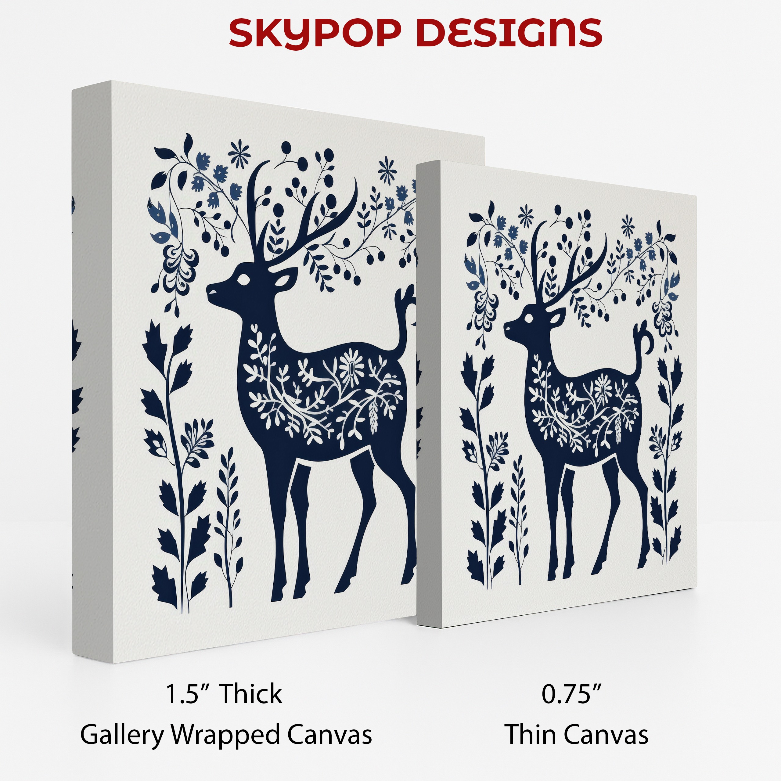 2.jpg Floral Deer Art