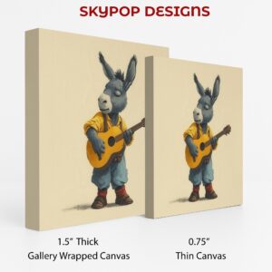 Donkey Playing Guitar Art