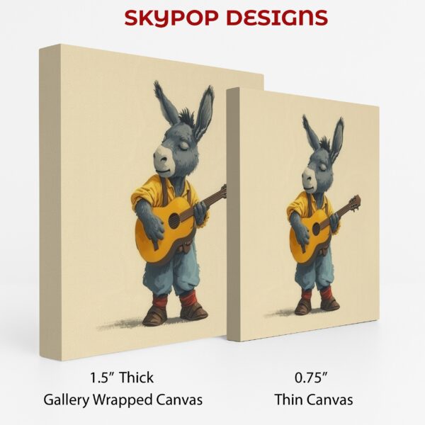 Donkey Playing Guitar Art