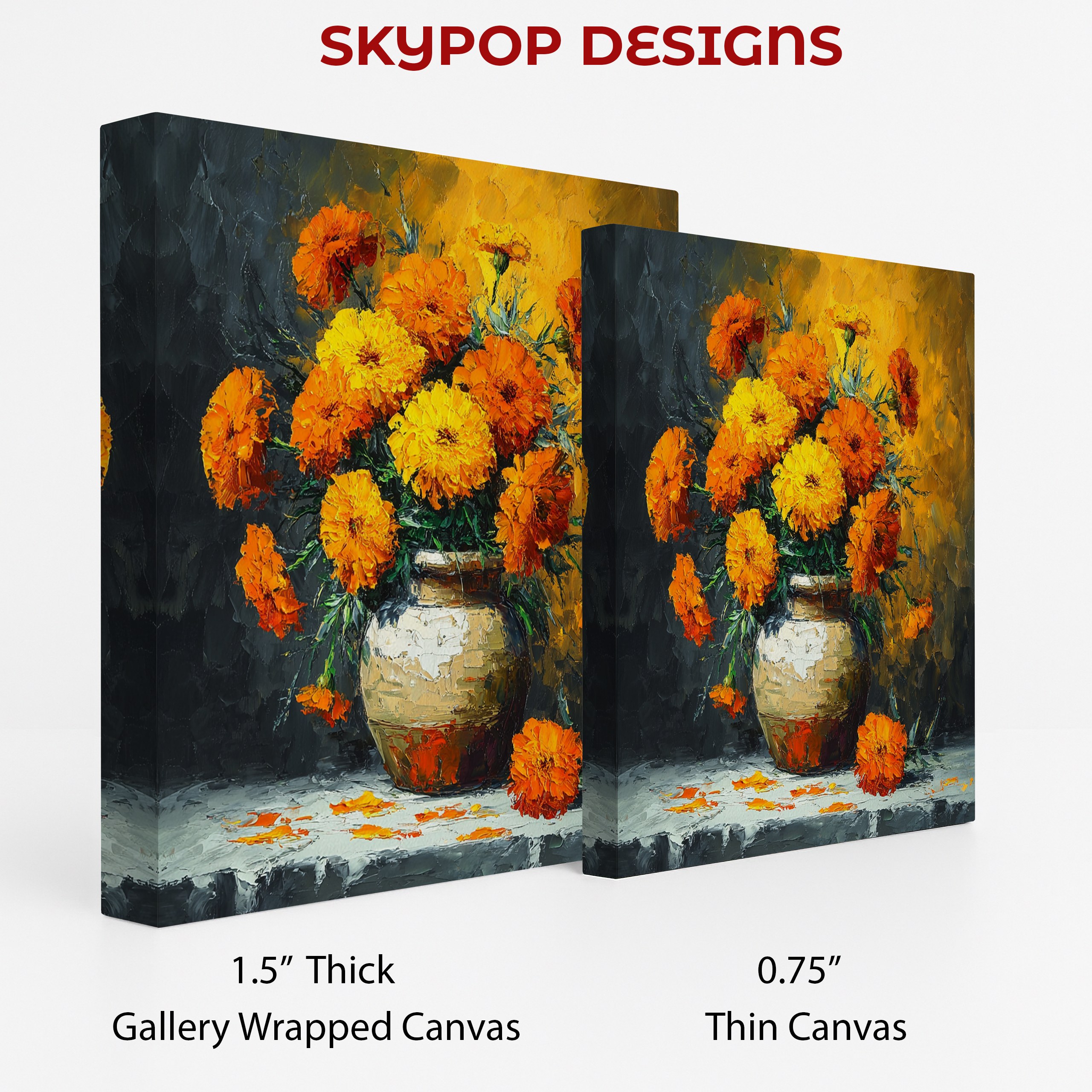 2.jpg Vibrant Marigold Bouquet Art