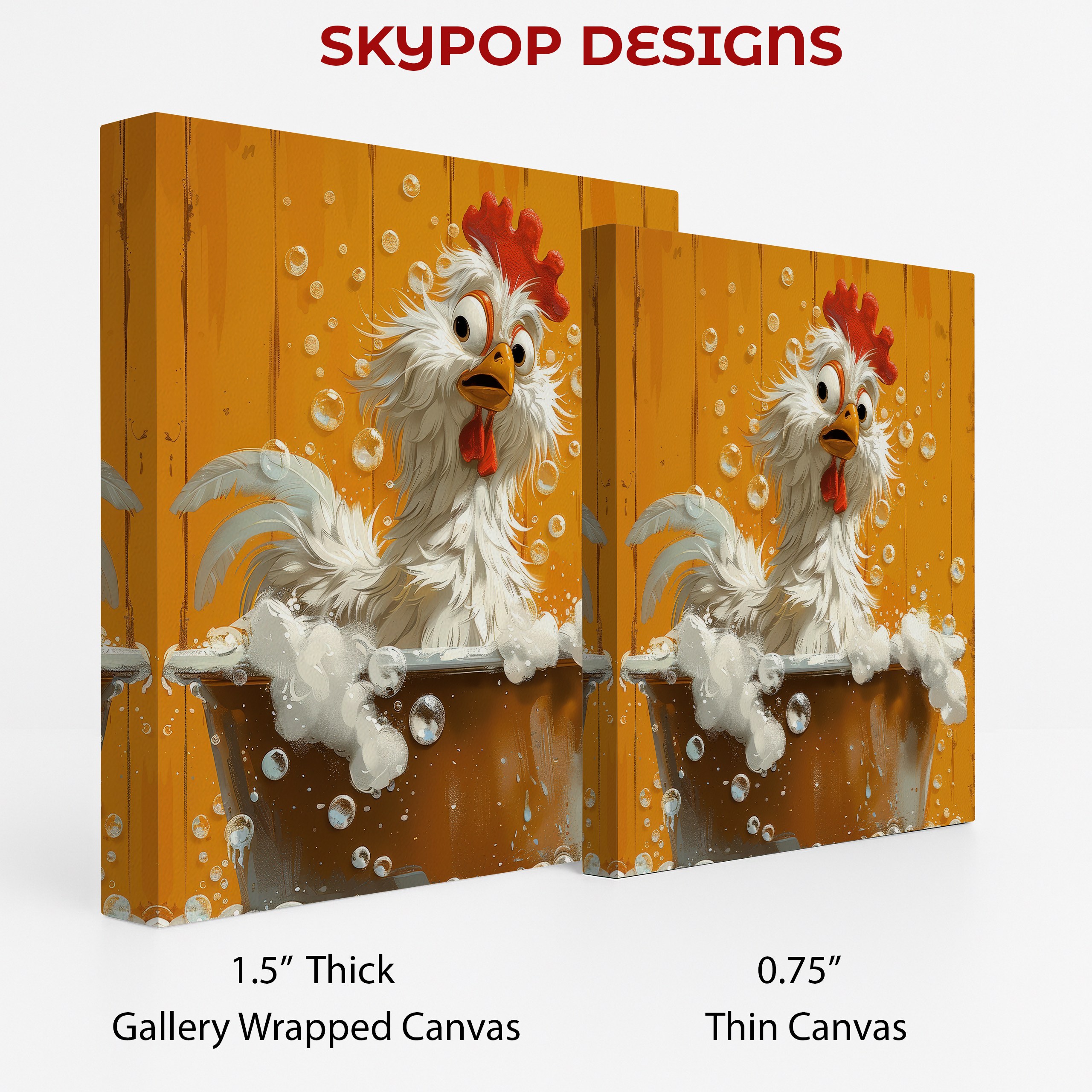 2.jpg Rooster Bath Time Art