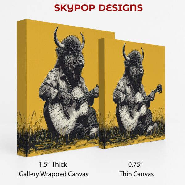 Bison Playing Guitar Art