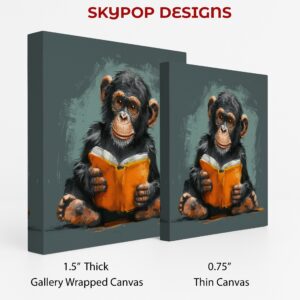 Chimpanzee Reading Art