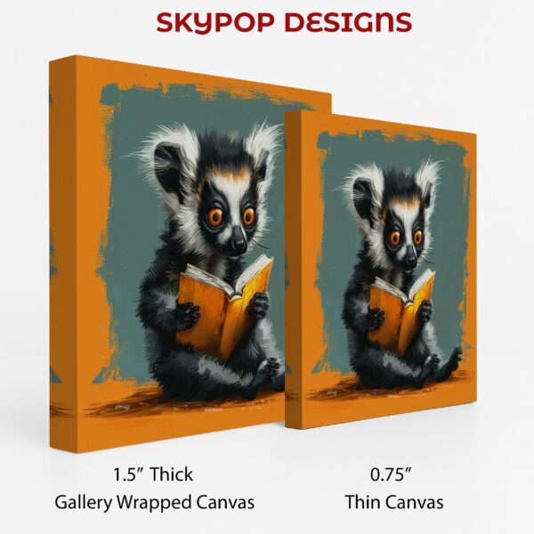 Lemur Reading A Book Art