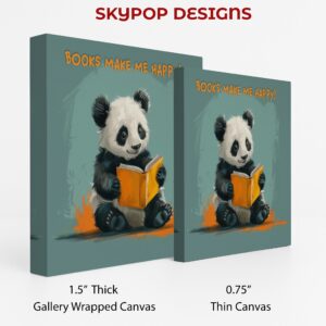 Panda Reading Book Art
