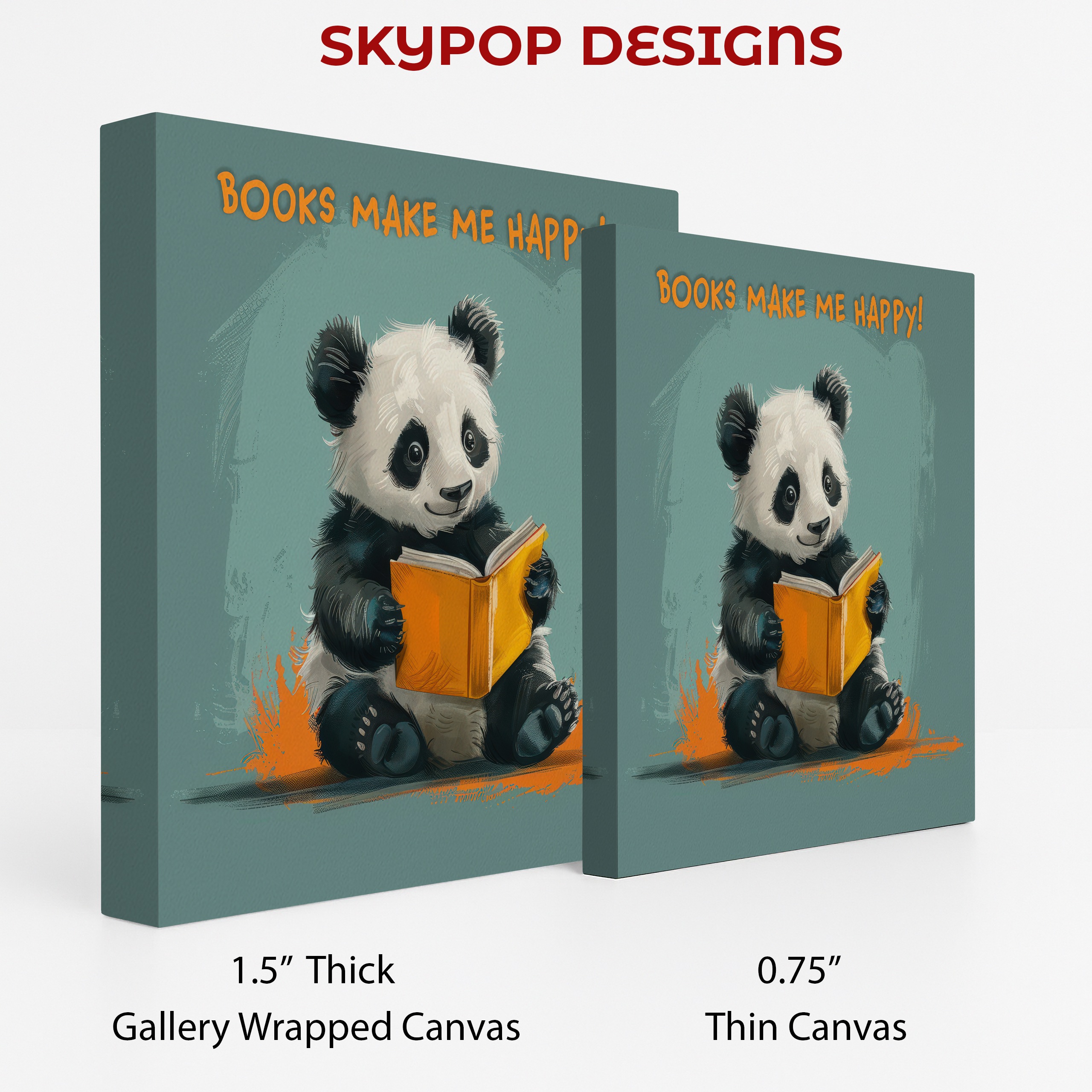 2.jpg Panda Reading Book Art