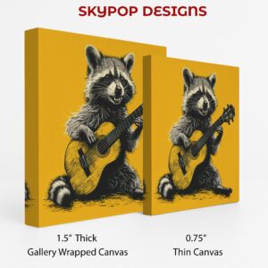 Raccoon Rock Star Art