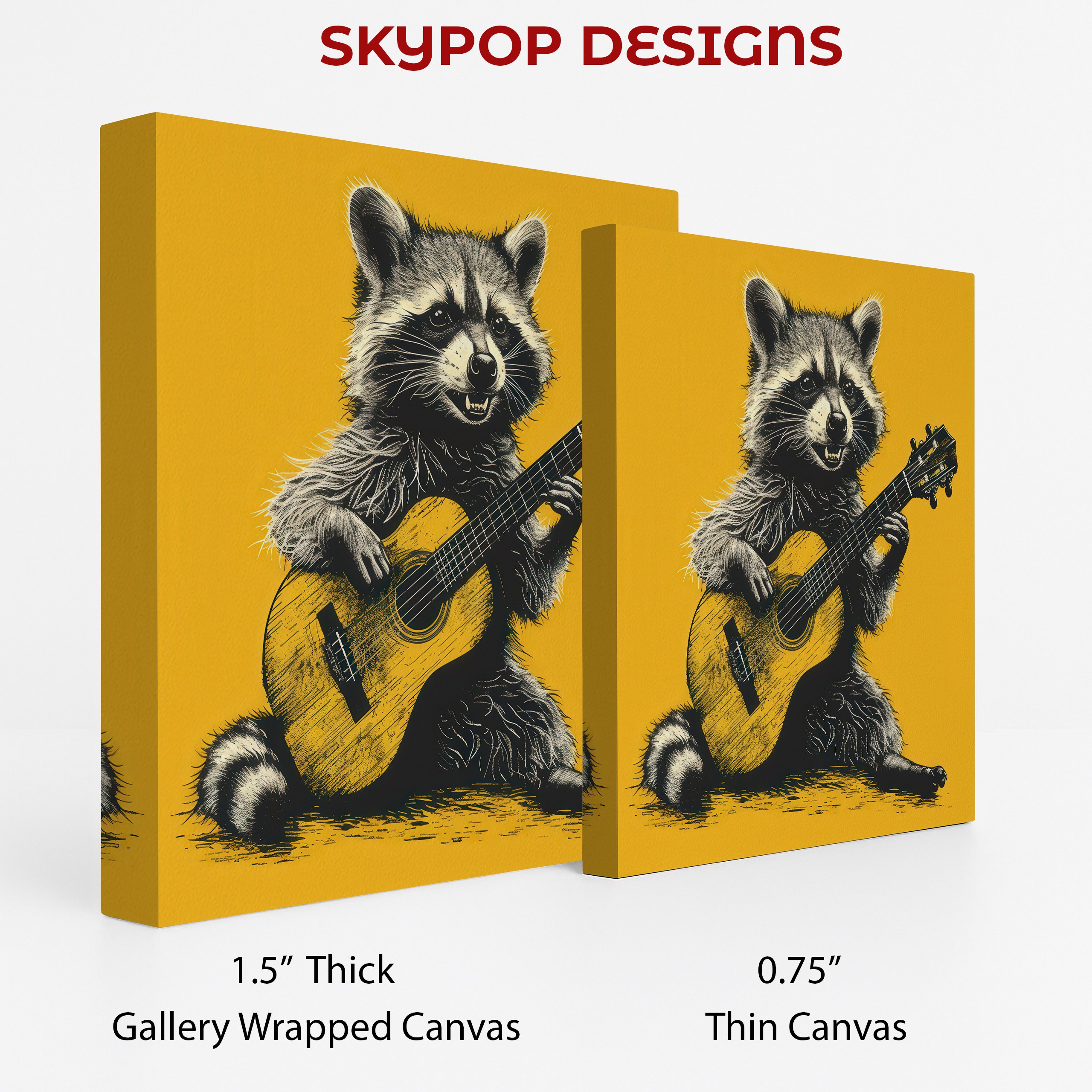 2.jpg Raccoon Rock Star Art
