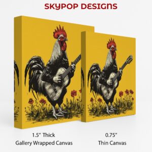 Rooster Playing Guitar Art