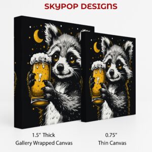 Raccoon Beer Night Art