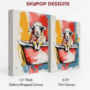 Sheep in Bathtub Art