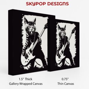 Rock Star Cat Guitar Art