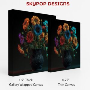 Neon Bloom Vase Art