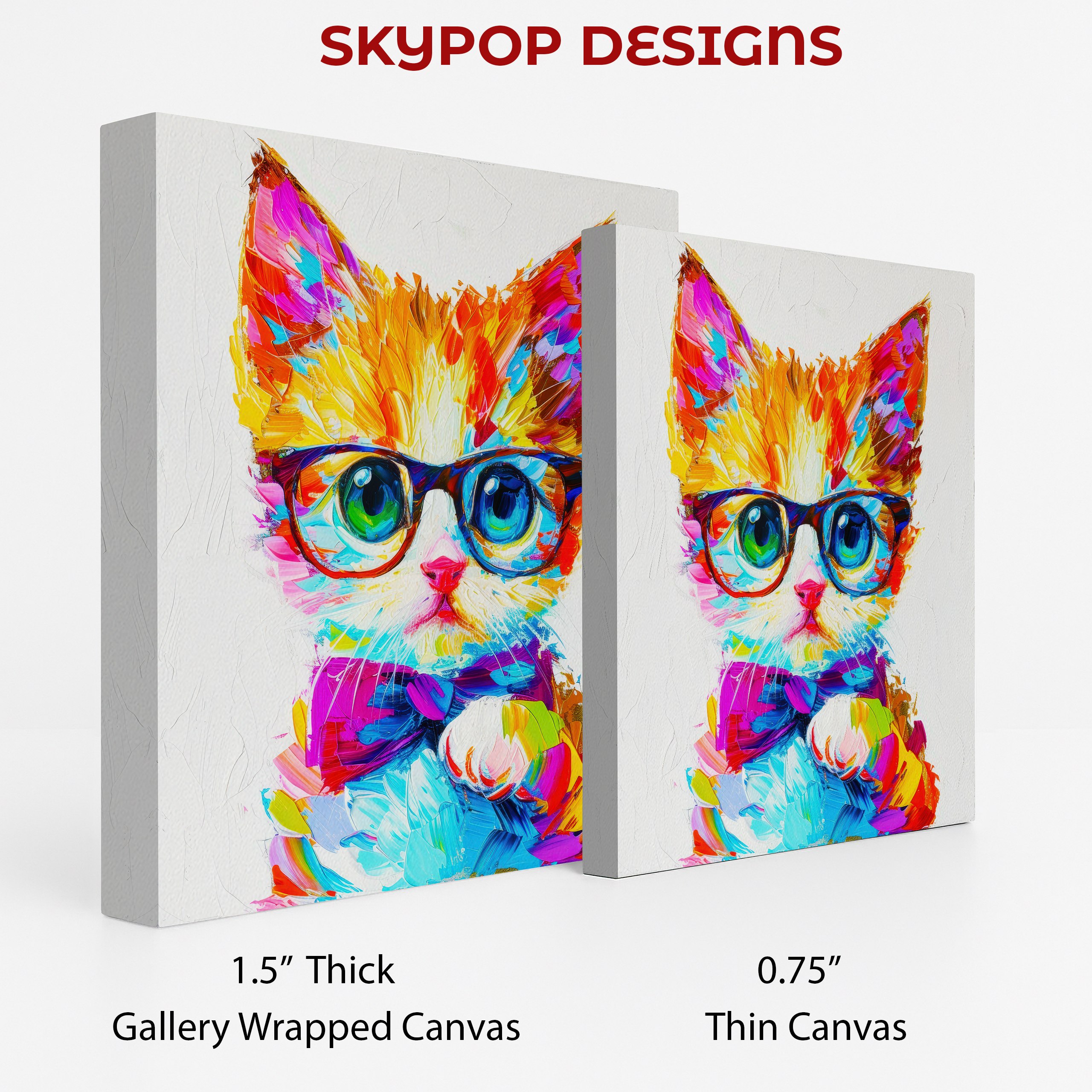 2.jpg Dapper Cat With Glasses Art