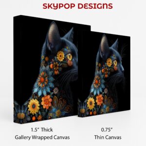 Floral Cat Art