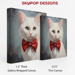 Dapper White Cat Art