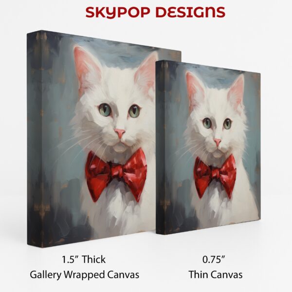 Dapper White Cat Art