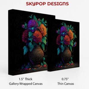 Vibrant Floral Vase Art