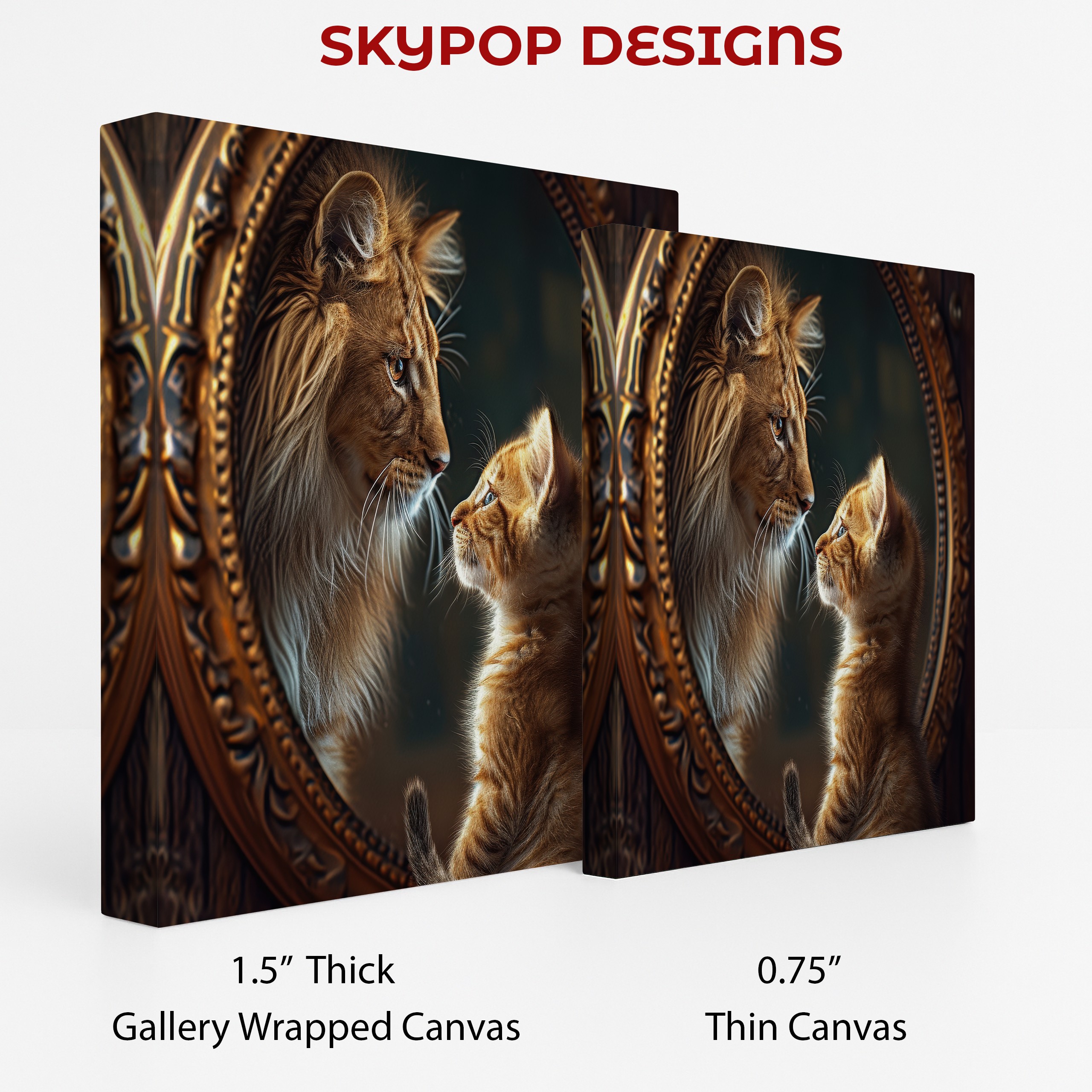 2.jpg Kitten Lion Mirror Art