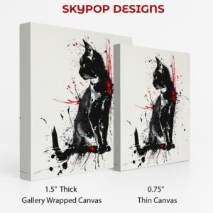 Black Cat Splatter Art