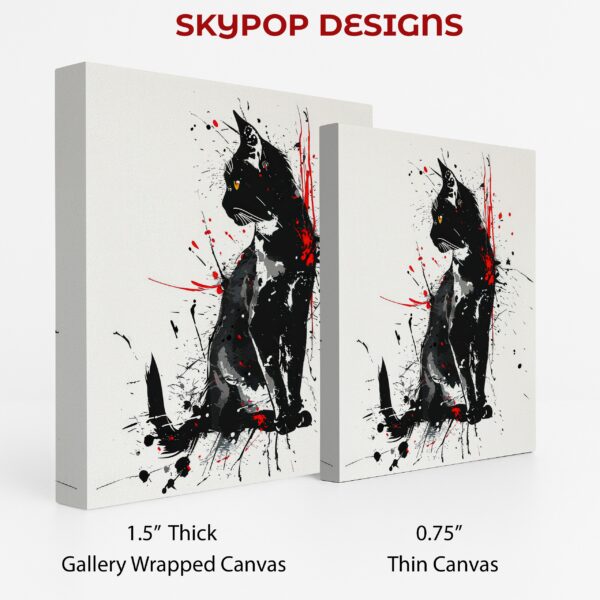 Black Cat Splatter Art