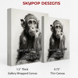 Chimpanzee Thinking Art