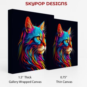 Neon Cat Explosion Art