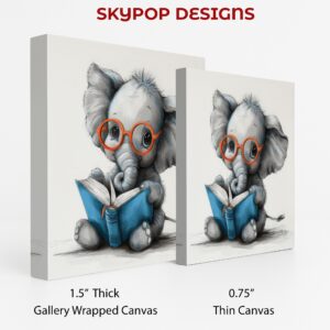 Elephant Reading Art
