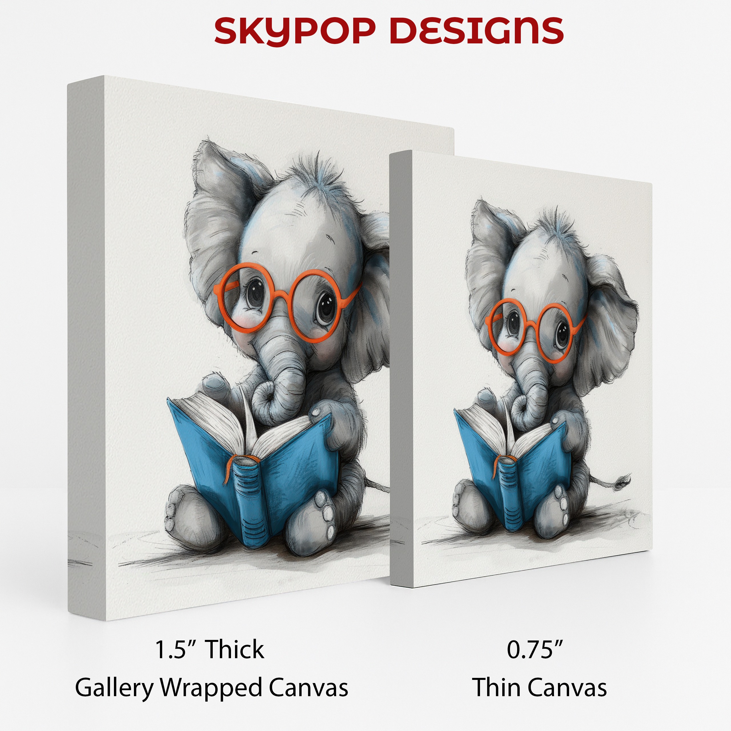 2.jpg Elephant Reading Art