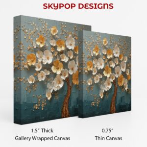 Golden Blossom Tree Art