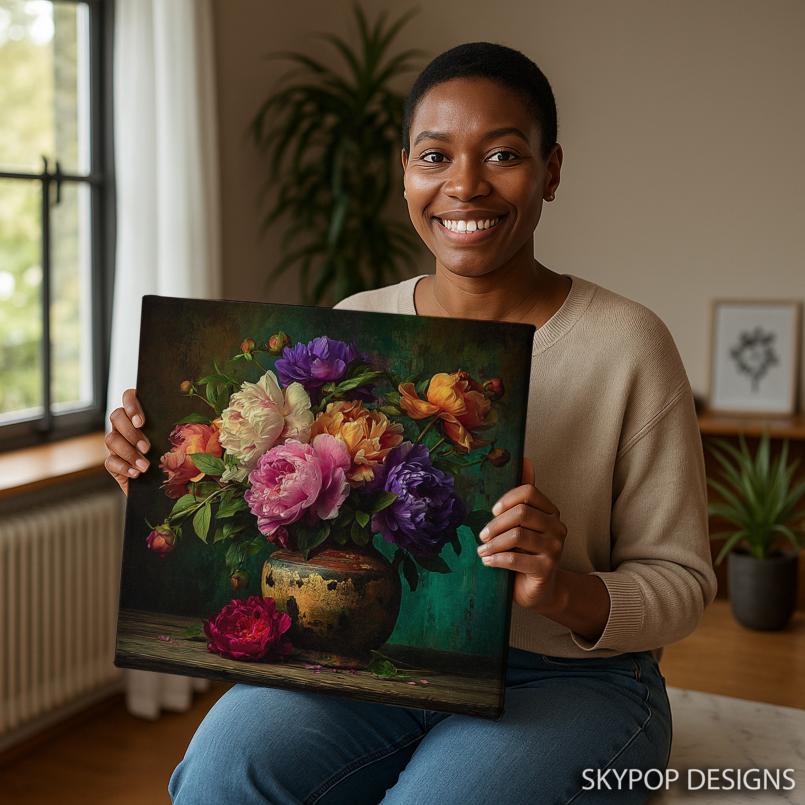 3.jpg Vibrant Peony Bouquet Art