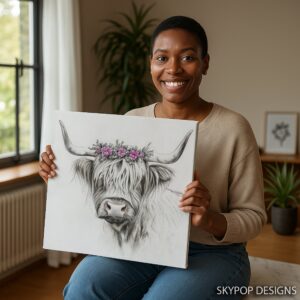 Highland Cow Art