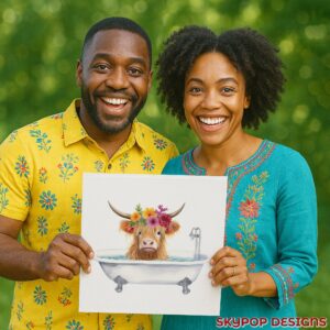 Highland Cow Art