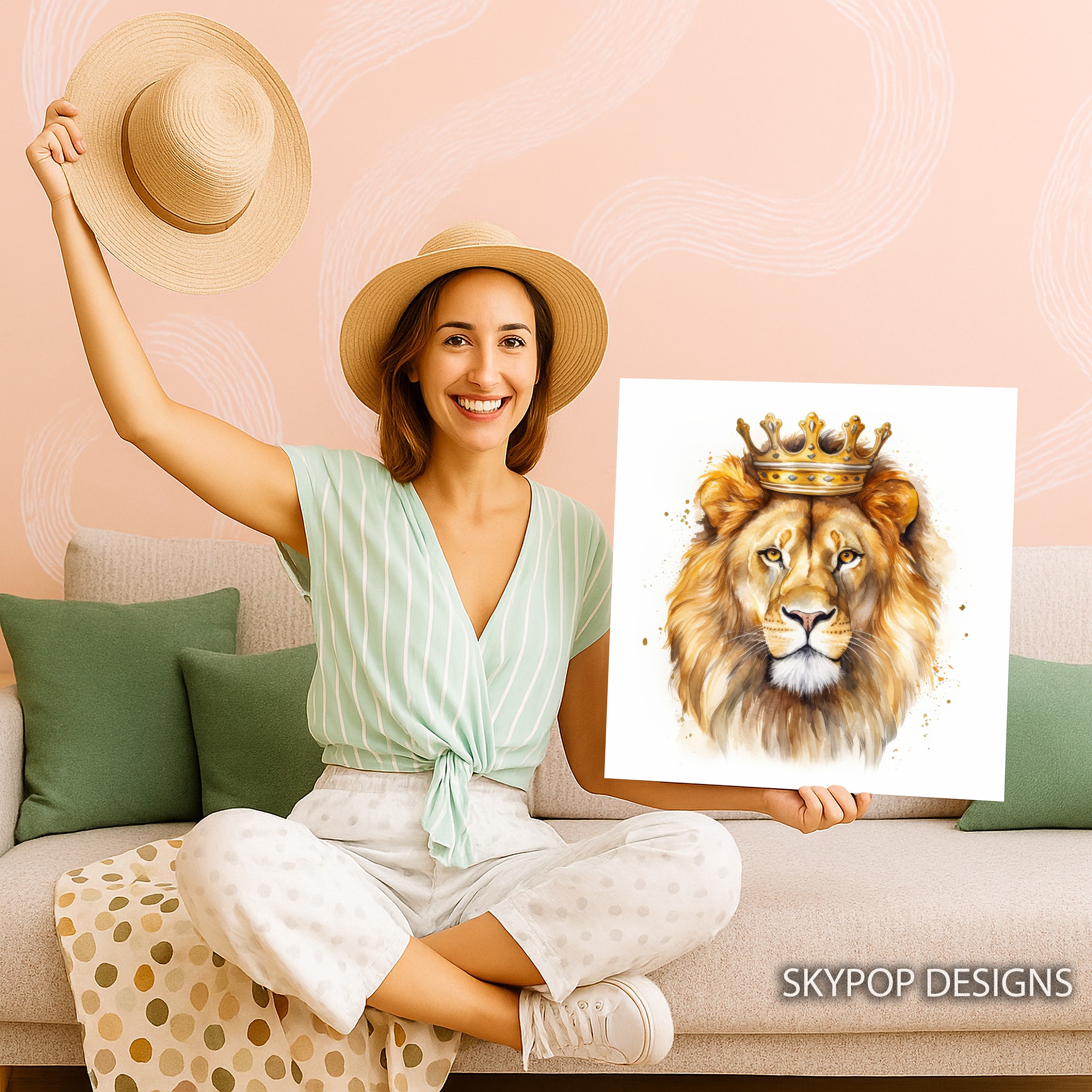 3.jpg Lion King Crown Art Canvas or Poster