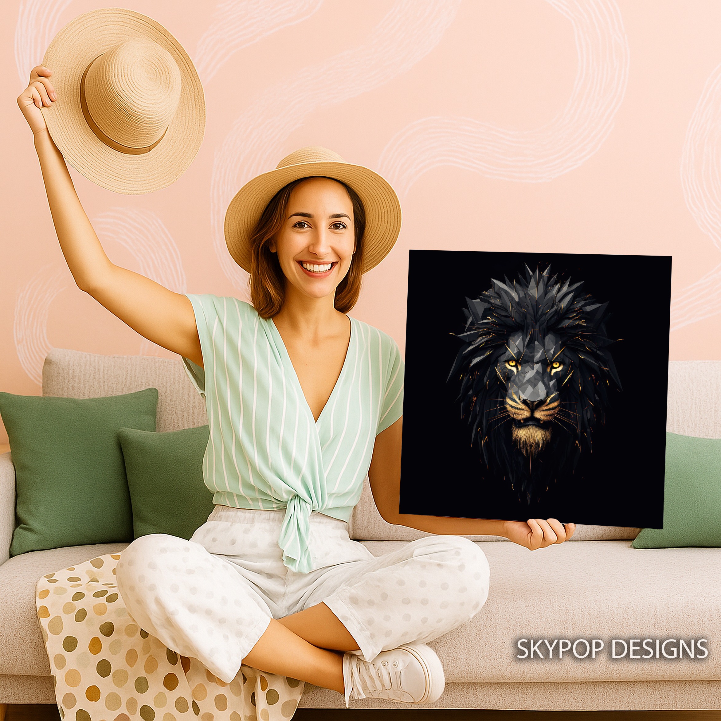 3.jpg Lion Head Art