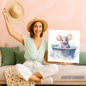 Mouse Bath Time Art