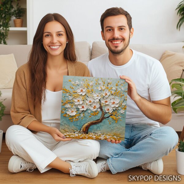 White Blossom Tree Art