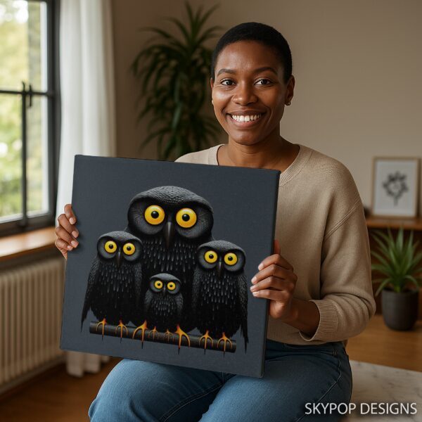 Owl Family Art