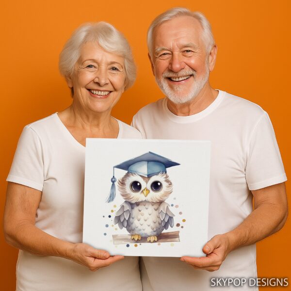 Owl Graduation Art