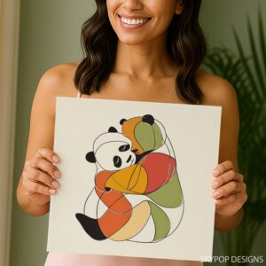 Panda Mama Hug Art